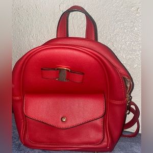 Red mini backpack